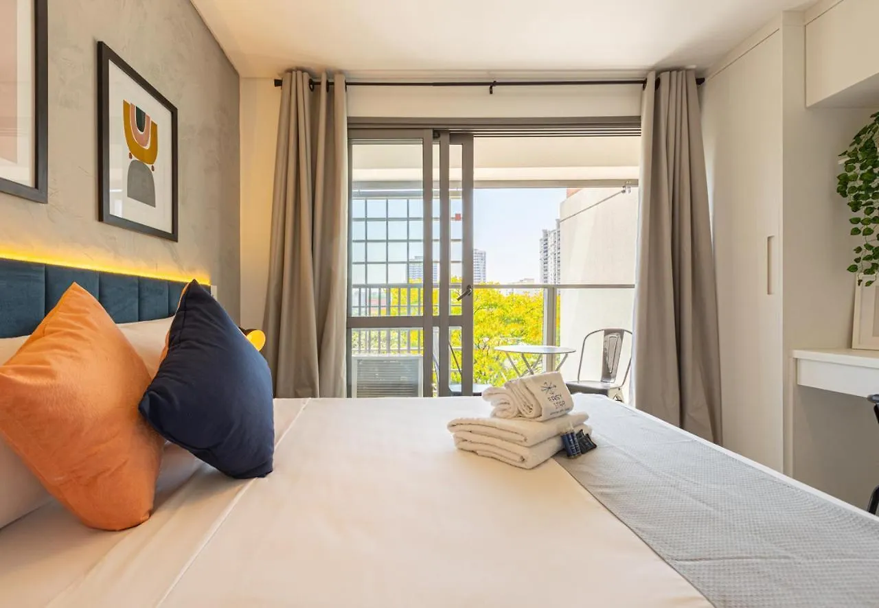Easy Star - Lindo Studio No Brooklin Ao Lado Av. Santo Amaro! - Yt01H Sao Paulo Apartment