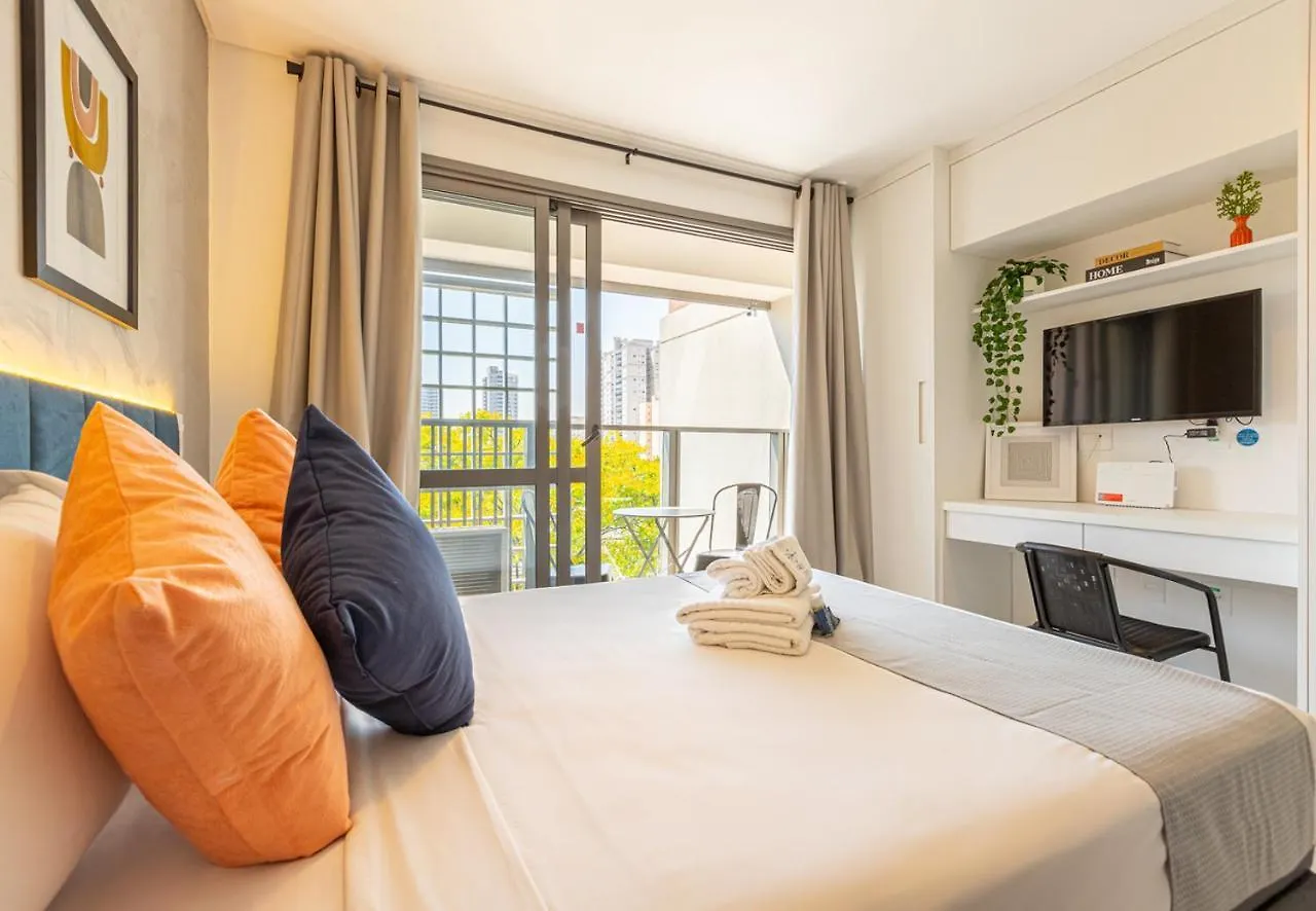 Easy Star - Lindo Studio No Brooklin Ao Lado Av. Santo Amaro! - Yt01H Sao Paulo Apartment